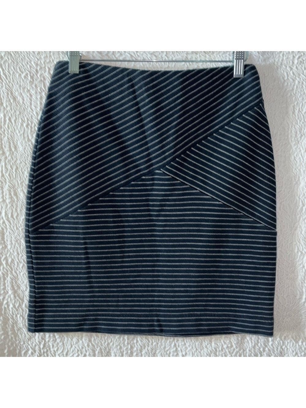 J. JILL Ponte Striped Pencil Skirt